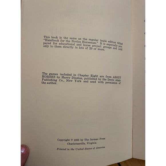 VTG Manual on Horsemanship for youth groups. Handbooks. By Harry Disston. PB - Picture 2 of 6